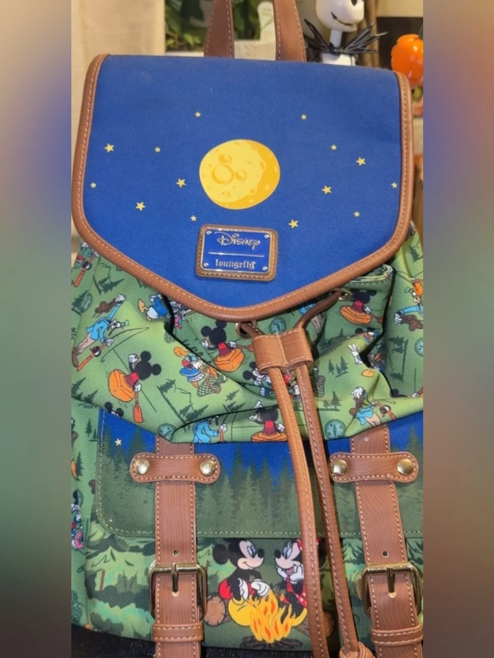 Loungefly Mickey, Minnie, & Friends Camping Scene Rucksack